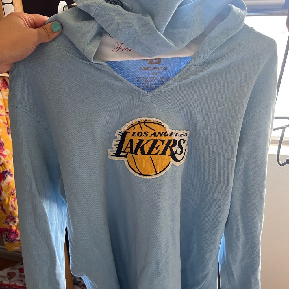 LA LAKERS Banned Supply Co Light Blue Hoodie